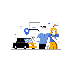 Travel Illustration Set Traveling Vacation Holiday Hotel Transportation Trip Tourist Tour Airport Station Beach Jeep Packing Suitcase Booking Ticket Customer Review Camper Van Flight Departure Arrival