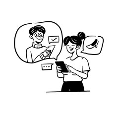 E-commerce Outline Illustration Set Retail Online Shop Mobile App Digital Marketing Customer Buy Buyer Seller Selling Business Sale Shopping Cart Purchase Payment