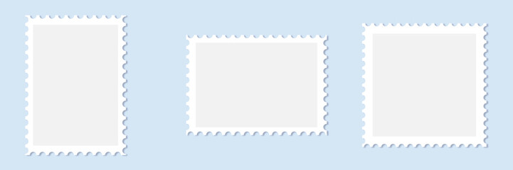 Blank Postage Stamps frames set