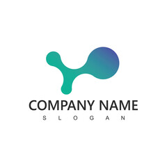 Molecule and Nano Technology logotype, innovation tech, Medicine, Science, Laboratory, Cosmetics