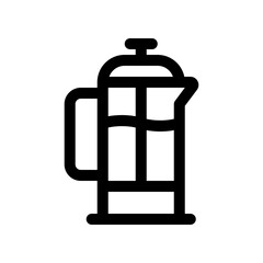 Editable french press vector icon. Cafe, coffee shop, restaurant, drink, beverages. Part of a big icon set family. Perfect for web and app interfaces, presentations, infographics, etc