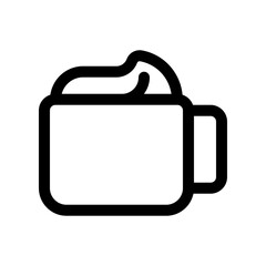 Editable cafe latte vector icon. Cafe, coffee shop, restaurant, drink, beverages. Part of a big icon set family. Perfect for web and app interfaces, presentations, infographics, etc