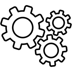 gear icon. cog search symbol. line icon vector stock