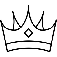 crown icon. royal king crown symbol. line icon vector stock