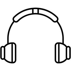 Headphone Icon. Music Headset Symbol. Line Icon Vector Stock