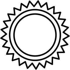 sun icon. bright sun symbol. line icon vector stock