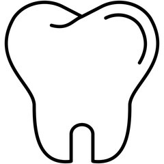 tooth icon. dental health treatment symbol. line icon vector stock