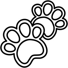 paw icon. dog footprint symbol. line icon vector stock