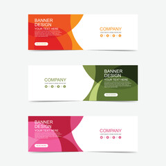 Spring blossom color banner and template layout