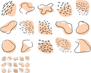 set of shapes abstract