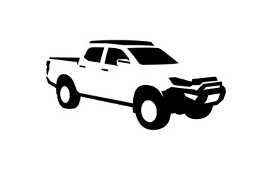 TRUCK AUTOMOTIVE symbol with silhouette style for logo template, sign and brand.