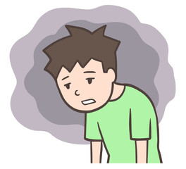 うつ病の男性、精神疾患