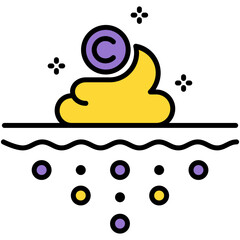 Collagen Icon. Skin Cream Care Symbol. Line Filled Icon Vector Stock