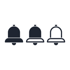 Bell icon vector design. Notification and alarm symbol.