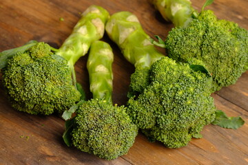 Broccoli is an edible green plant in the cabbage family. Brassica oleracea var. italica. Large head.