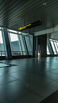 Departure corridor inside the airport