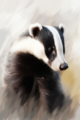 Badger made by generative ai