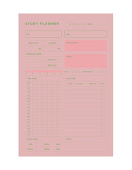 Study planner. 