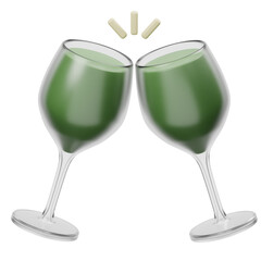Champagne Glass 3D Icon