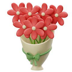 Flower Bouquet 3D Icon
