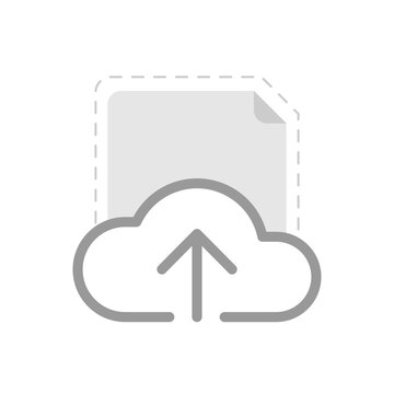 upload document, data, file to cloud. add button concept illustration flat design vector eps10. modern graphic element for ui, infographic, icon