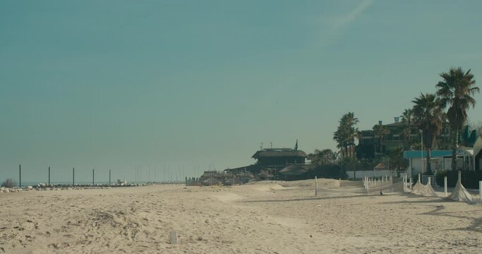 Adriatic beach of Pescara shot in 4K