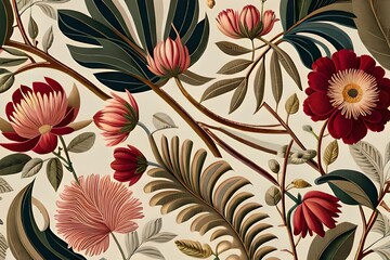 seamless background with flowers