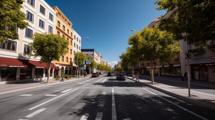Fototapeta premium outdoor or exterior Busy streets with Generative AI