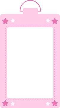 A Pink Rectangle Photocard Holder Illustration
