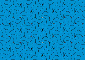 Simple plaid black lines on blue background