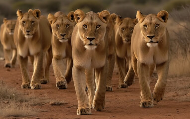 Obraz premium lion and lioness