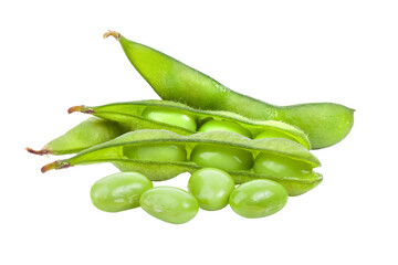 green soybeans on transparent png