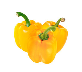 sweet yellow pepper isolated on transparent png