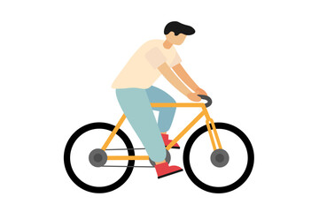 man with bike