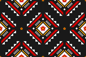 Geometric ethnic seamless pattern traditional. American, Mexican style. Aztec tribal ornament print. Design for background, illustration, fabric, clothing, carpet, textile, batik, embroidery.