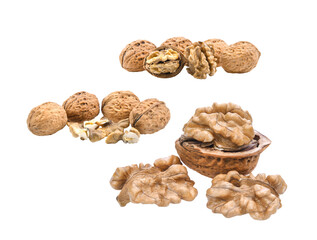 Walnuts isolated on transparent png