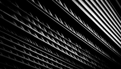 Obraz premium Geometric shapes in monochrome steel patterned backdrop generated by AI