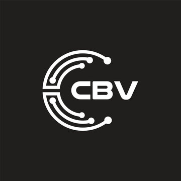 CBV letter technology logo design on black background. CBV creative initials letter IT logo concept. CBV letter design.	
