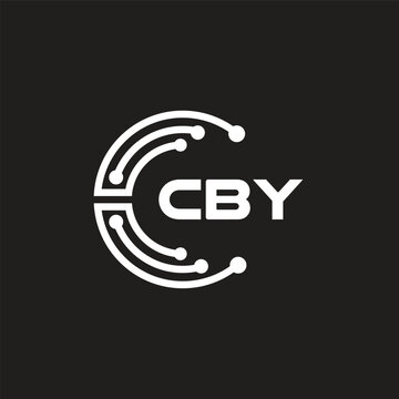 CBY letter technology logo design on black background. CBY creative initials letter IT logo concept. CBY letter design.	
