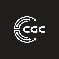 CGC letter technology logo design on black background. CGC creative initials letter IT logo concept. CGC letter design.	
