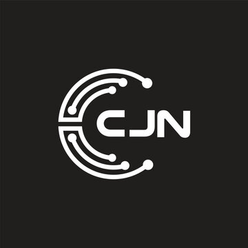 CJN letter technology logo design on black background. CJN creative initials letter IT logo concept. CJN letter design.	
