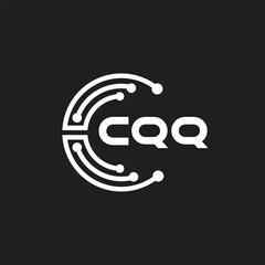 CQQ letter logo design on black background. CQQ creative initials letter logo concept. CQQ letter design.
