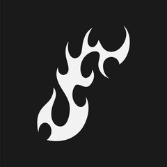 Old Flames New Look with Streetwear Objects Objects Vector Collection. A Modern and Eye Catching y2k flames.