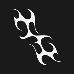 Old Flames New Look with Streetwear Objects Objects Vector Collection. A Modern and Eye Catching y2k flames.