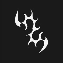 Old Flames New Look with Streetwear Objects Objects Vector Collection. A Modern and Eye Catching y2k flames.