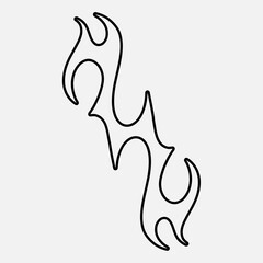 Old Flames New Look with Streetwear Objects Objects Vector Collection. A Modern and Eye Catching y2k flames.