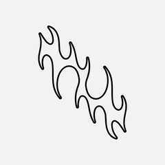 Old Flames New Look with Streetwear Objects Objects Vector Collection. A Modern and Eye Catching y2k flames.