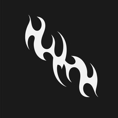 Old Flames New Look with Streetwear Objects Objects Vector Collection. A Modern and Eye Catching y2k flames.