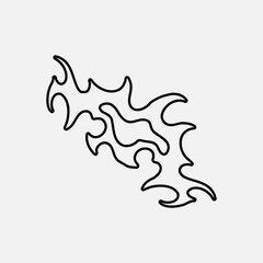 Old Flames New Look with Streetwear Objects Objects Vector Collection. A Modern and Eye Catching y2k flames.