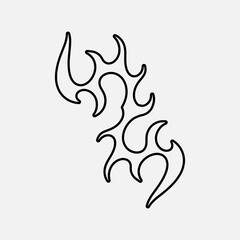 Old Flames New Look with Streetwear Objects Objects Vector Collection. A Modern and Eye Catching y2k flames.